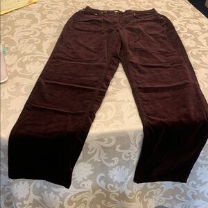AT Denim lightweight Burgundy Velvet  Pants